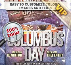 豪华派对海报：Columbus Day